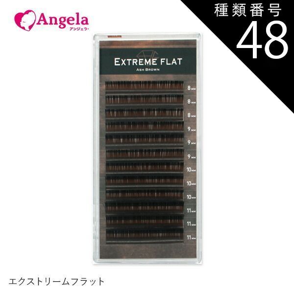 種類48:[48]Dカール0.10mm/11mm AshBrown まつげエクステ プロ用 まつエク マツエクExtreme FLAT アッシュブラウン(12列) Jカール Cカール Dカール エクストリームフラット AshBrown メール便可 GLAMOR