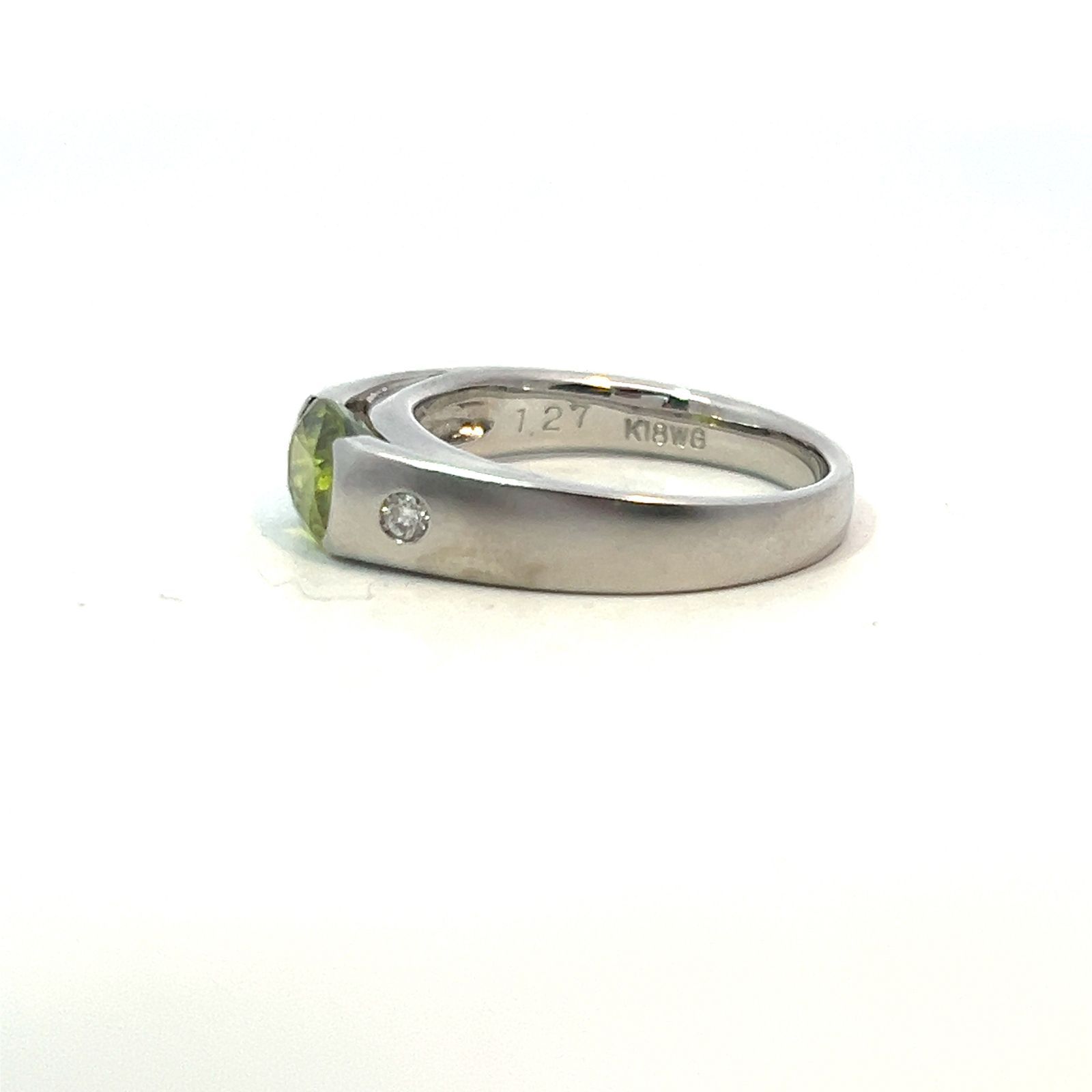 スフェーン リング ホワイトゴールド K18WG - メルカリ