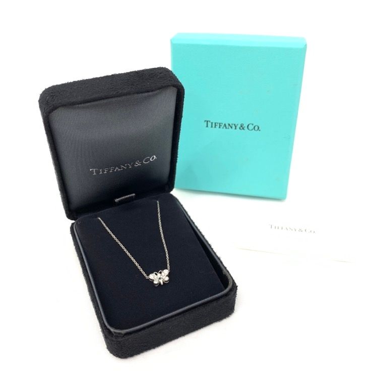 美品　Tiffany & Co. シルバーダイヤモンドネックレス TIFFANY&Co. ティファニー センチメンタルハート ネックレス