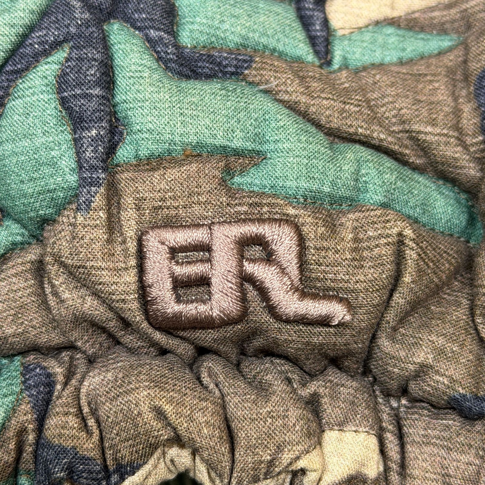 ERL Camo Woven Quilt Puffer Jacket カモ ウーブン キルト パファー 