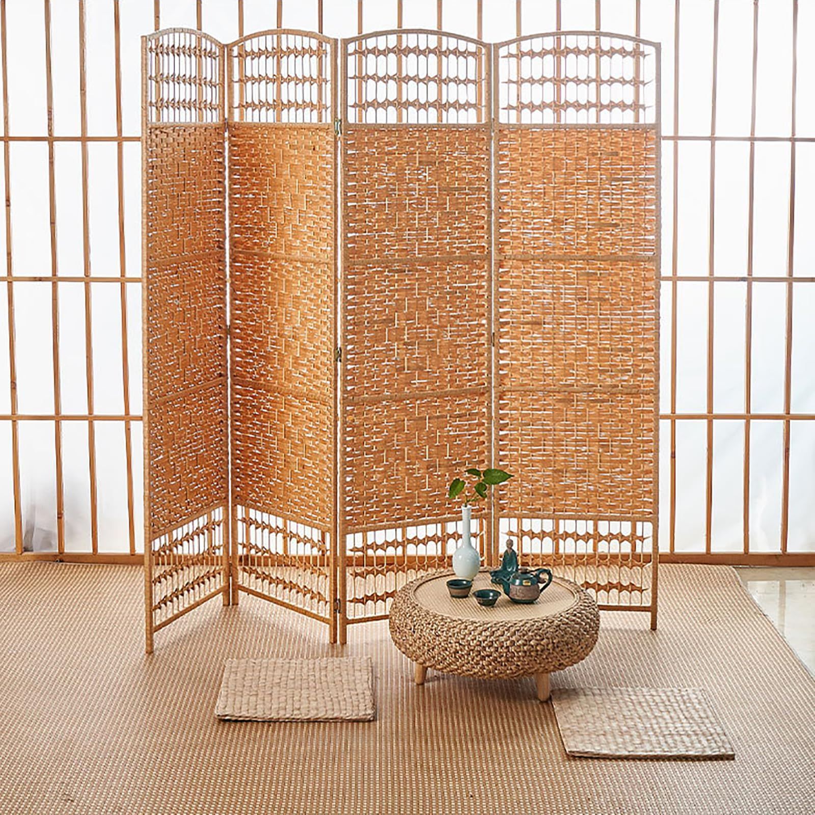 昭和レトロ衝立 和風衝立 4連 高さ150cm 昭和レトロ衝立 和風衝立 4