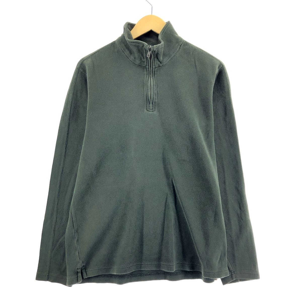 古着 エディーバウアー Eddie Bauer コットンニットハーフジップセーター メンズL/eaa385227