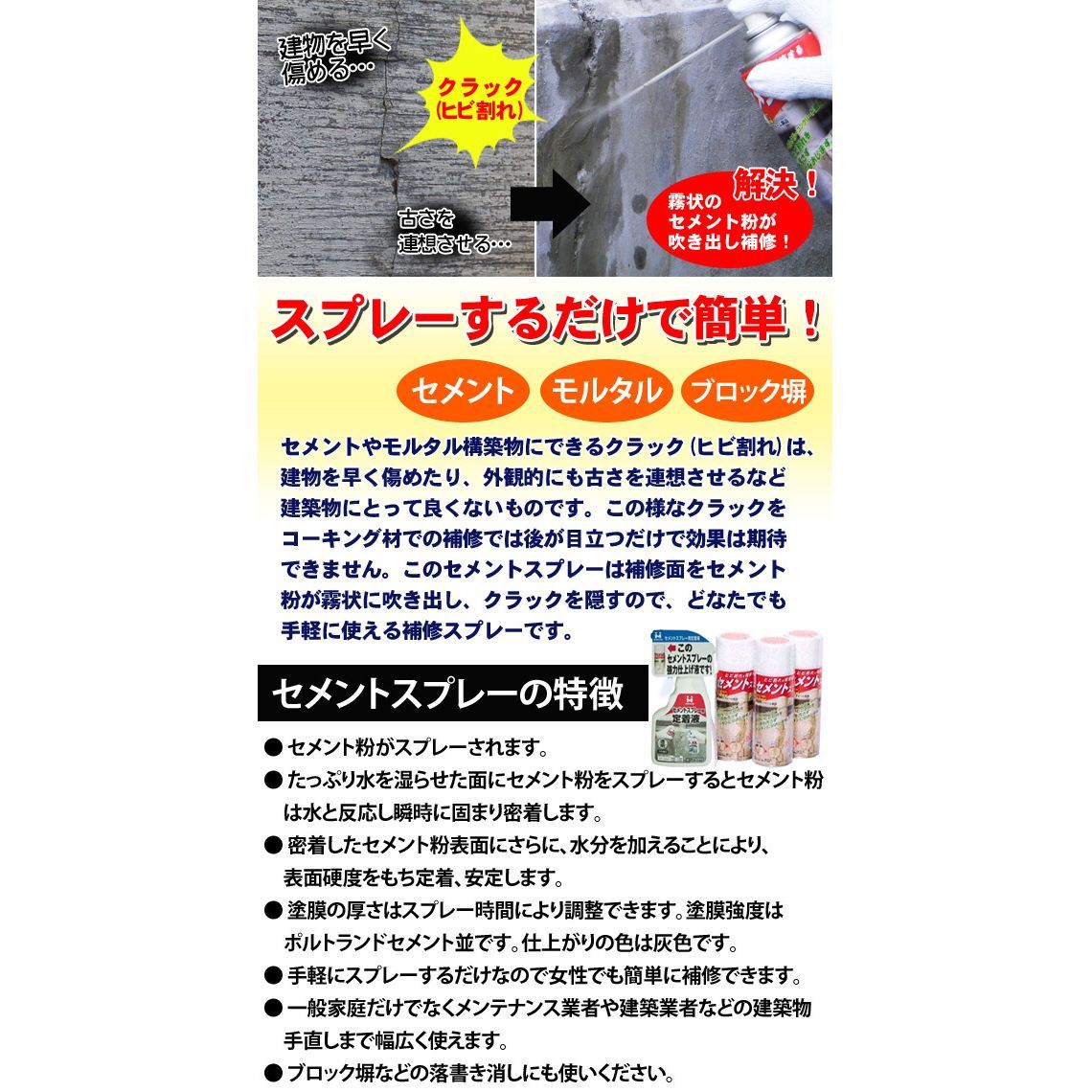 日本ミラコン産業 セメントスプレー230ml