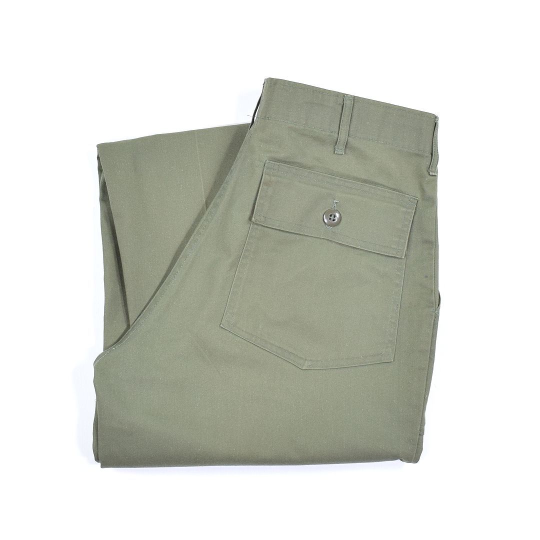 70s U.S.ARMY OG507 ベイカーパンツ ファティーグパンツ 米軍 ミリタリー ヴィンテージ W34 アメカジ 古着 @EB0003