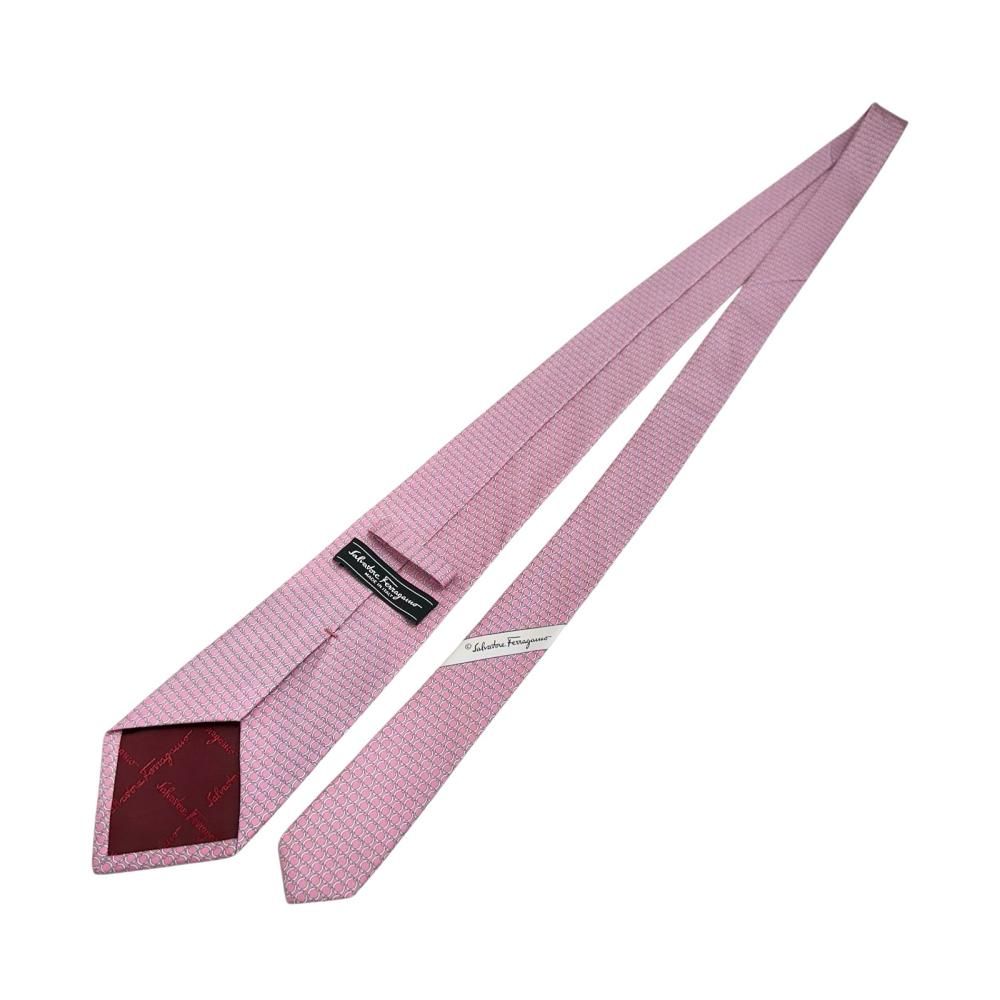 箱付き未使用✨サルヴァトーレフェラガモ　ネクタイ　ガンチーニ　ピンク　シルク Salvatore Ferragamo (サルヴァトーレフェラガモ) シルク100