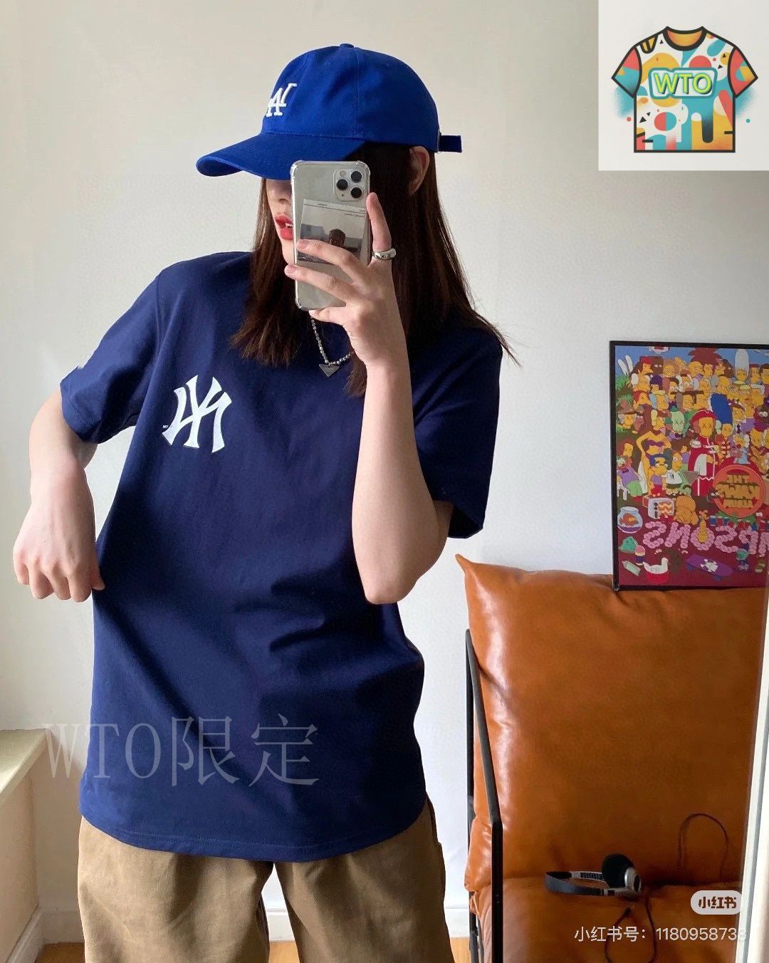 【今日特価】Mlb-La 韓国直営店限定 ヤンキーズハンバーガーカップル T