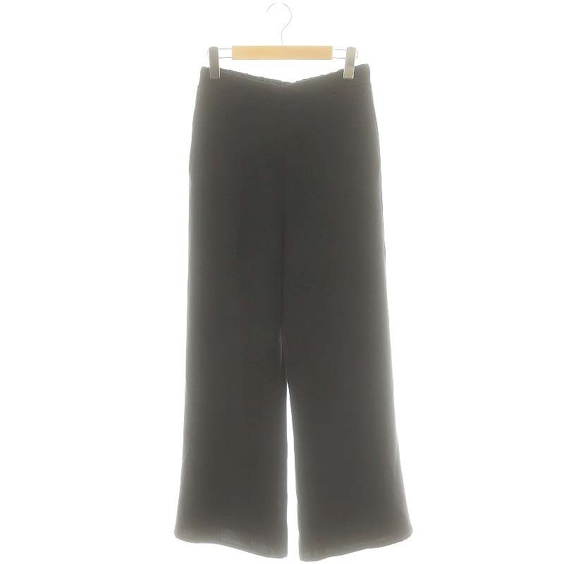 アパルトモン ドゥーズィエムクラス L Appartement DEUXIEME CLASSE 24SS EASY WIDE PANTS ワイドパンツ 36 ブラック |ES OS