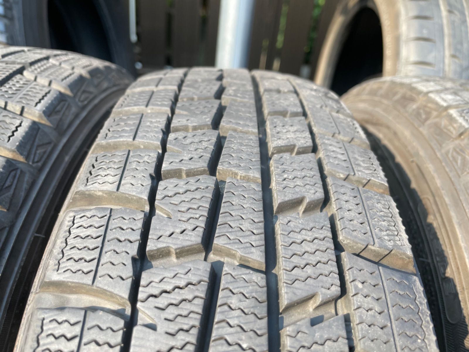 （F0125）中古スタッドレスタイヤ４本セット！155/65R14 ダンロップ WM01 2019年製造！ミラ、スペーシア、ラパン、ワゴンR、ムーヴなどに