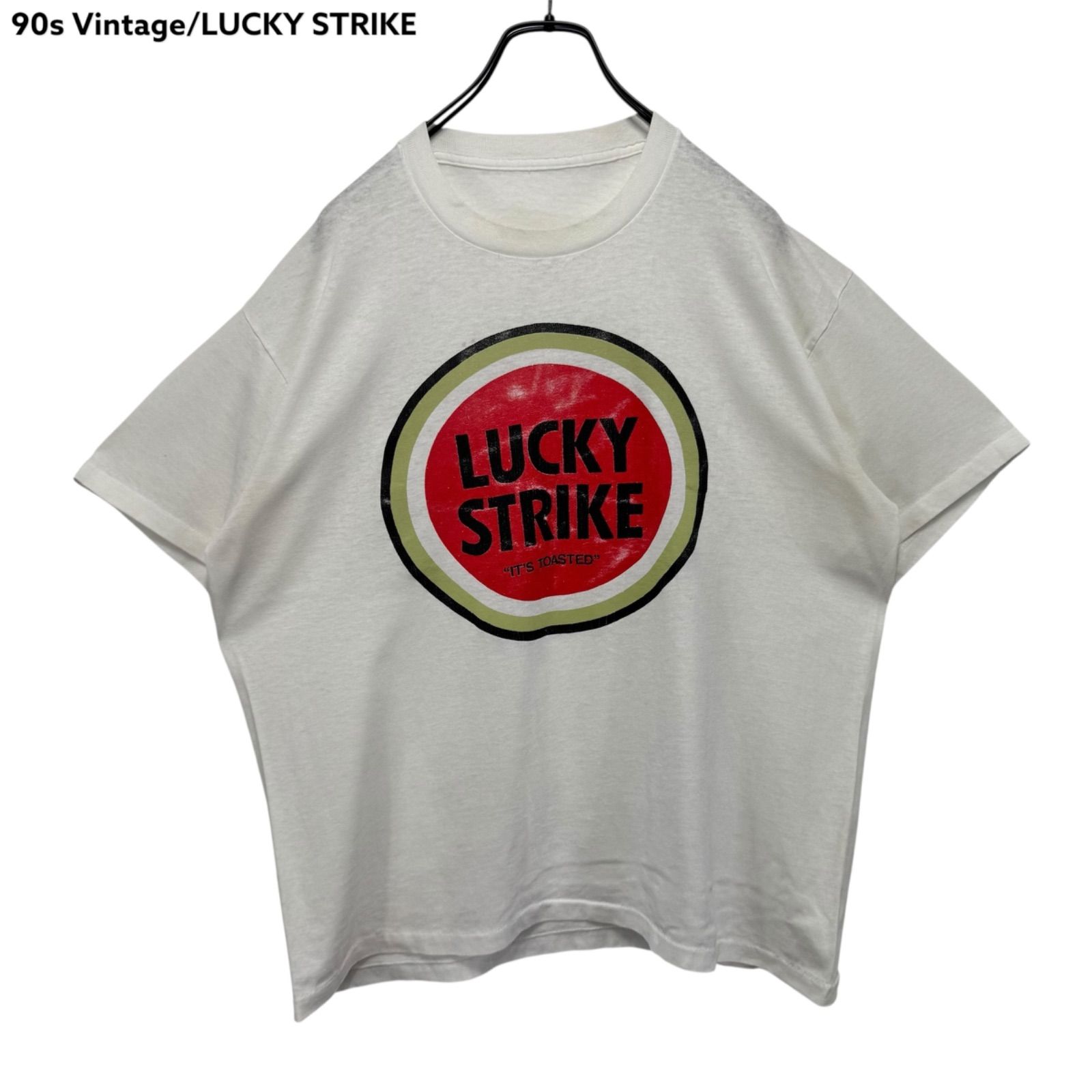80s 90s LUCKY STRIKE Tシャツ ヴィンテージ 90s vintage LUCKY STRIKE Promo Print Logo T-shirt Tee