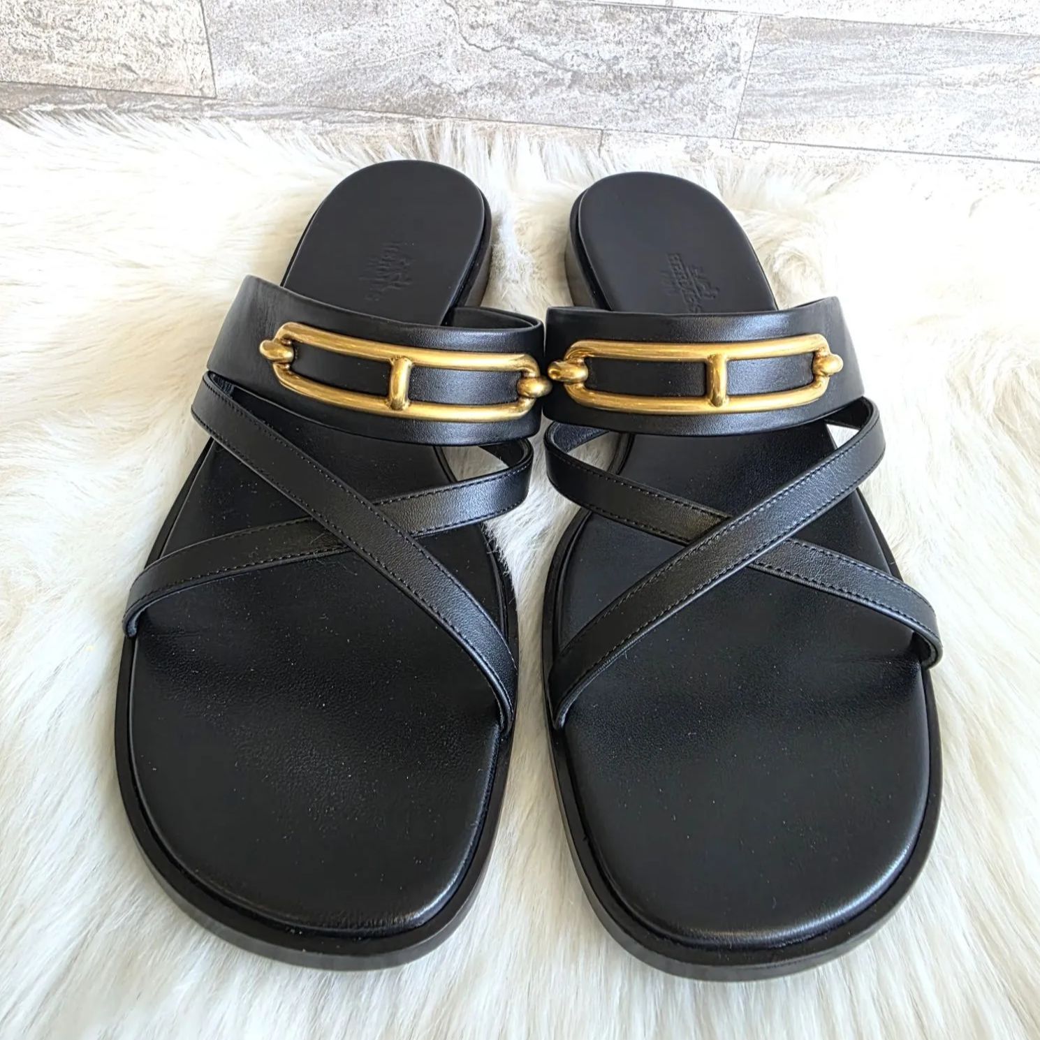 ☆美品 23SS【HERMES/エルメス】 CLAIRE クレア レザー 本革
