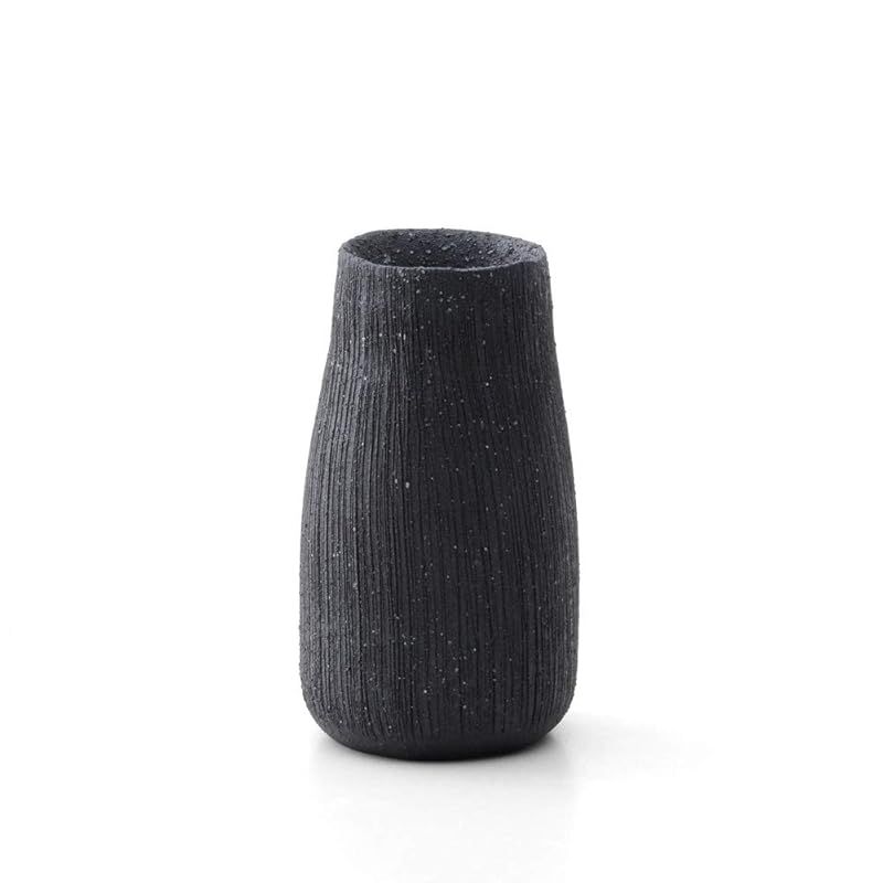 丸伊製陶 信楽焼 へちもん 花瓶 フラワーベース 大きい 黒 どんぐり 黒砂岩 陶器 MR-11-7314 0