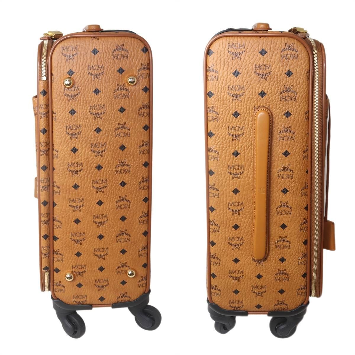 MCM/エムシーエム ラビットプリント キャリーケース ブラウン カバー 