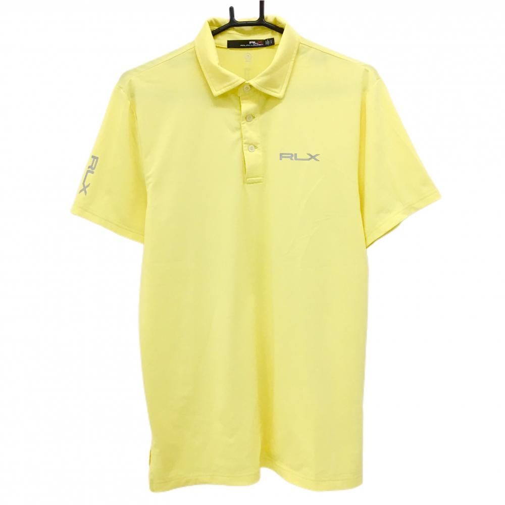 RLXラルフローレン 半袖ポロシャツ ライトイエロー ロゴプリント WICKING メンズ SP ゴルフウェア Ralph Lauren