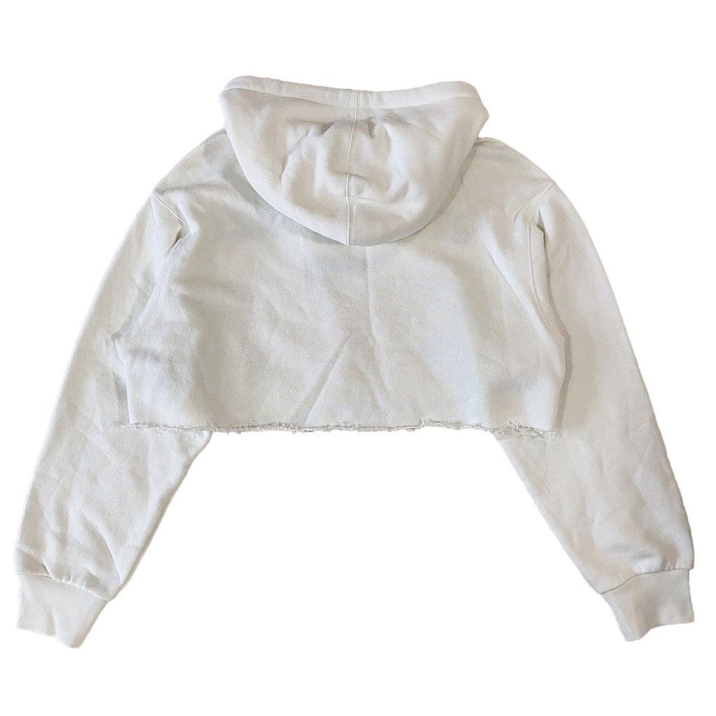 タグ付き 22AW GUCCI グッチ コットンジャージー スウェット パーカ クロップド ロゴ 白 ホワイト サイズM 688196 XJD60 レディース/TNT タグ付き 22AW GUCCI グッチ コットンジャージー スウェット