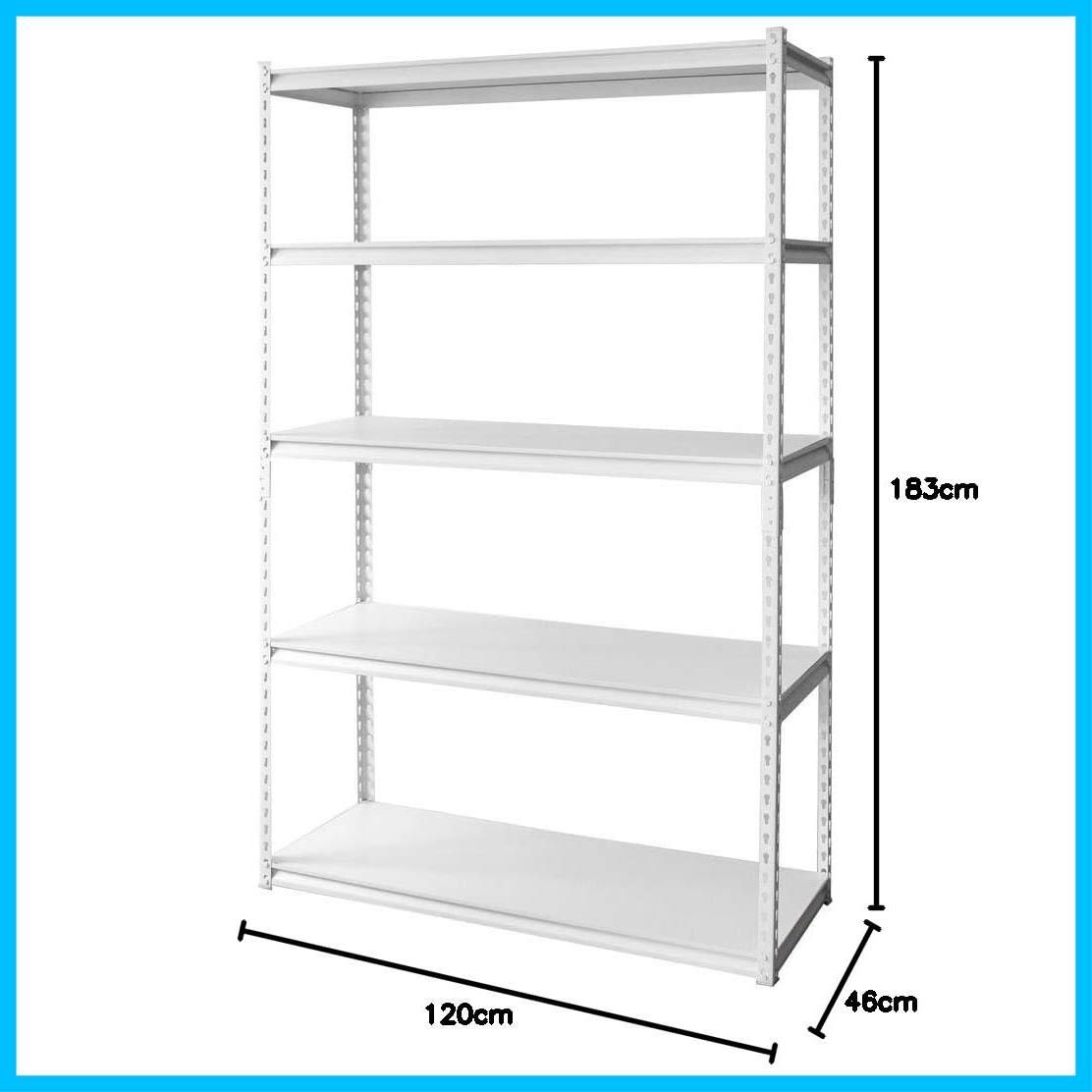 新着商品】ラック スチールラック アイリスプラザ メタルラック 幅120cm 5段 セール中 STR-1200 ホワイト 幅約120 ×奥行約46×高さ約183㎝ アイリスプラザ ラック スチールラック メタルラック 幅120cm 5段