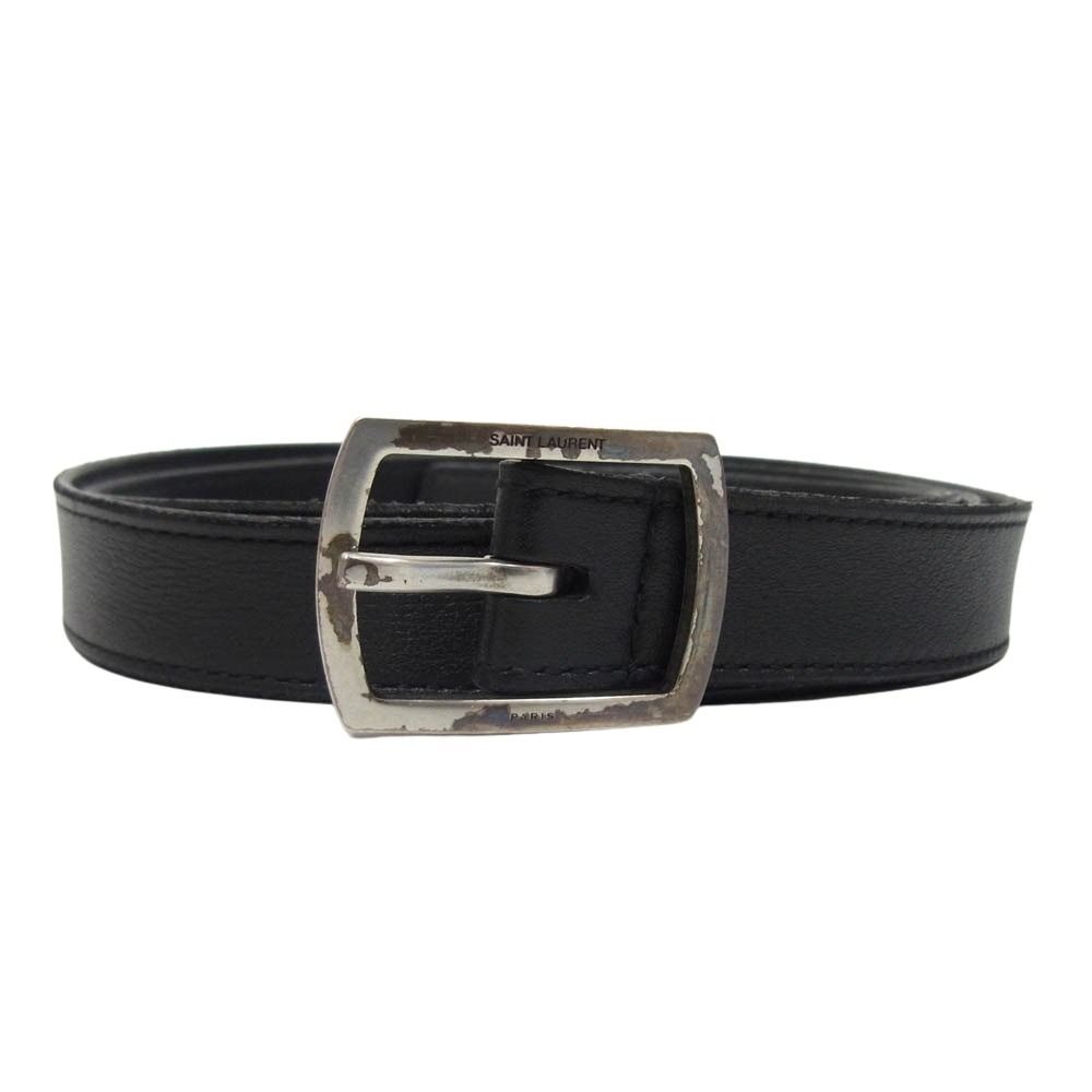 SAINT LAURENT サンローラン GRZ593303 レザー　ベルト SAINT LAURENT サンローラン GRZ593303 ロゴ バックル ナロー レザー