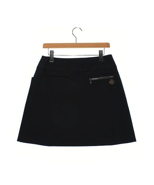 新品【ランバンスポール】2024年ロゴネーム総柄 フリルゴルフスカート 黒 3L LANVIN SPORT（ランバンスポール） セール 公式 ランバン スポール