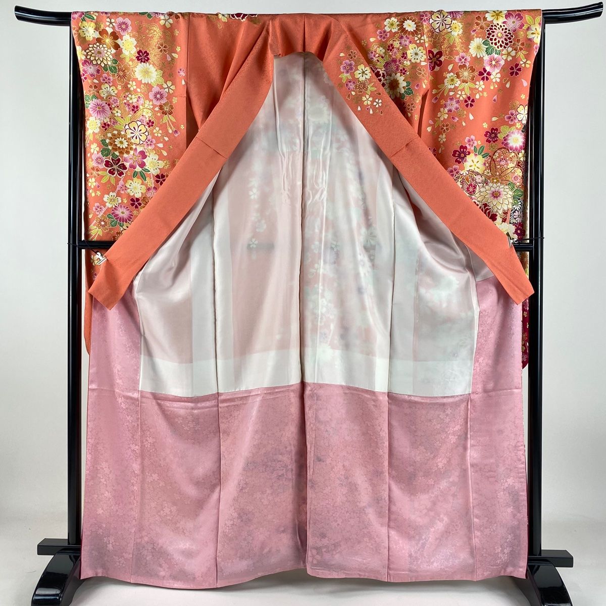 サーモンピンク 正絹