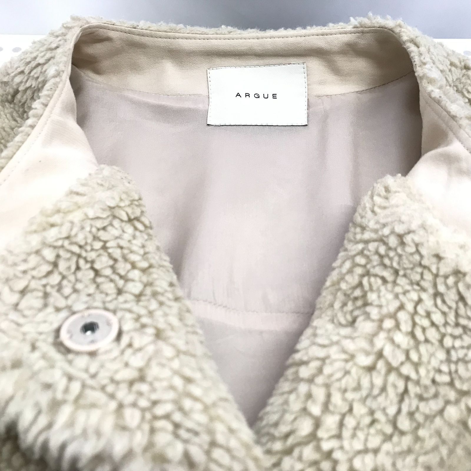 ARGUE アギュー ボア コクーン ロングコート AR17-AW-13