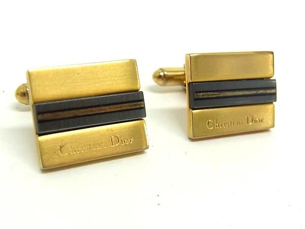 極美品　クリスチャンディオール　グリーンカフリンクス・カフスボタン　Diorロゴ 楽天市場】美品 クリスチャンディオール カフス オニキス