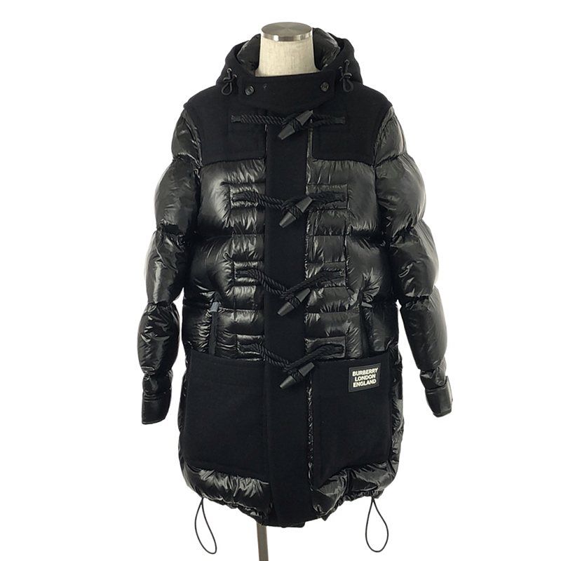 【美品】バーバーリーロンドン　ダッフルコート　黒　38サイズ（サイズS相当） 美品・カシミヤ混】バーバリー ロンドンダッフルコート 黒