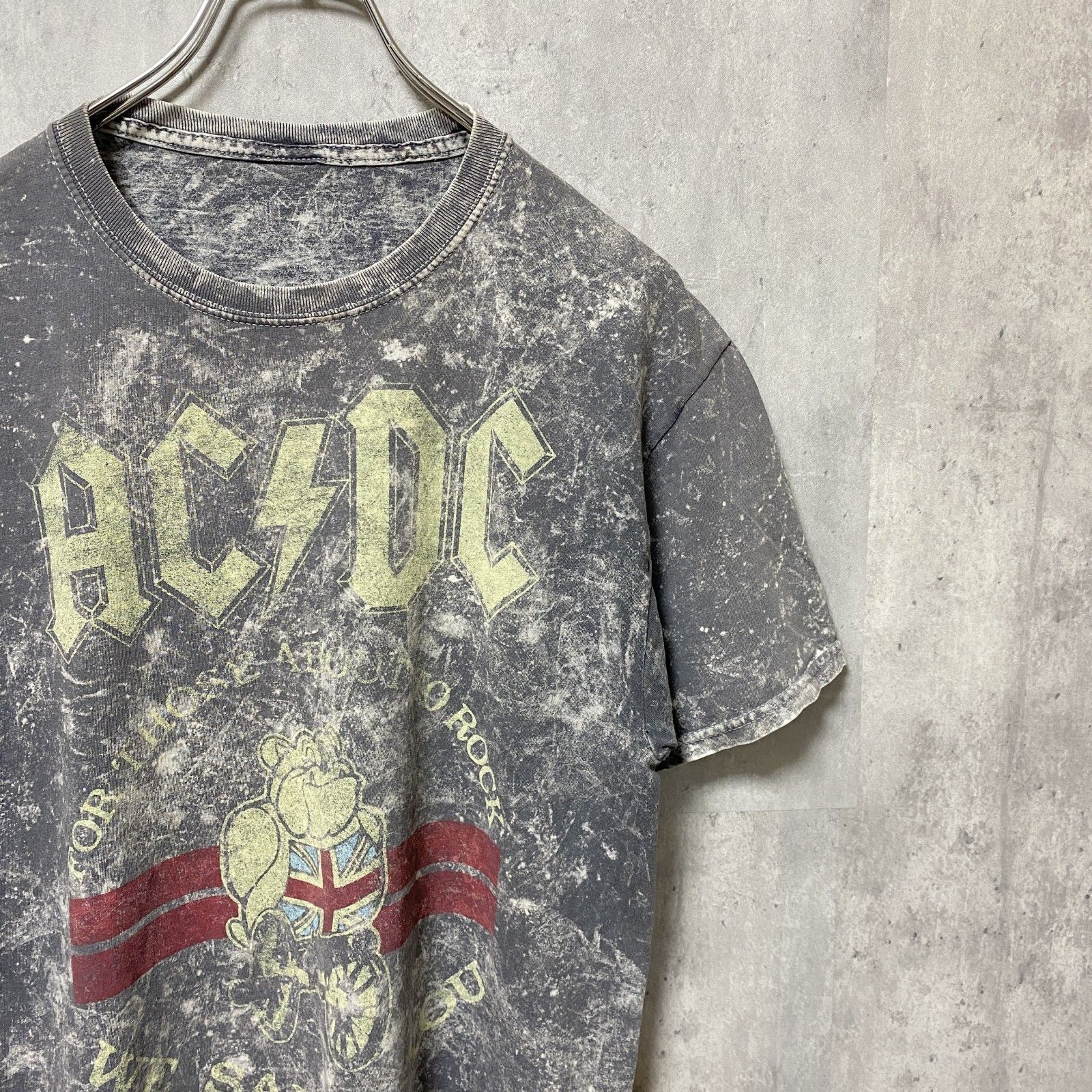 古着 used　ACDC TOUR　半袖バンドプリントTシャツ　タイダイ柄