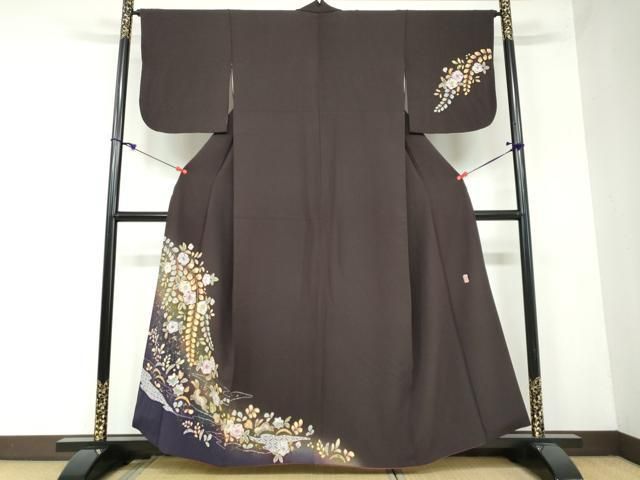 平和屋着物○越後十日町の一流染匠 桐屋・翠山工房 訪問着 絞り 辻が花
