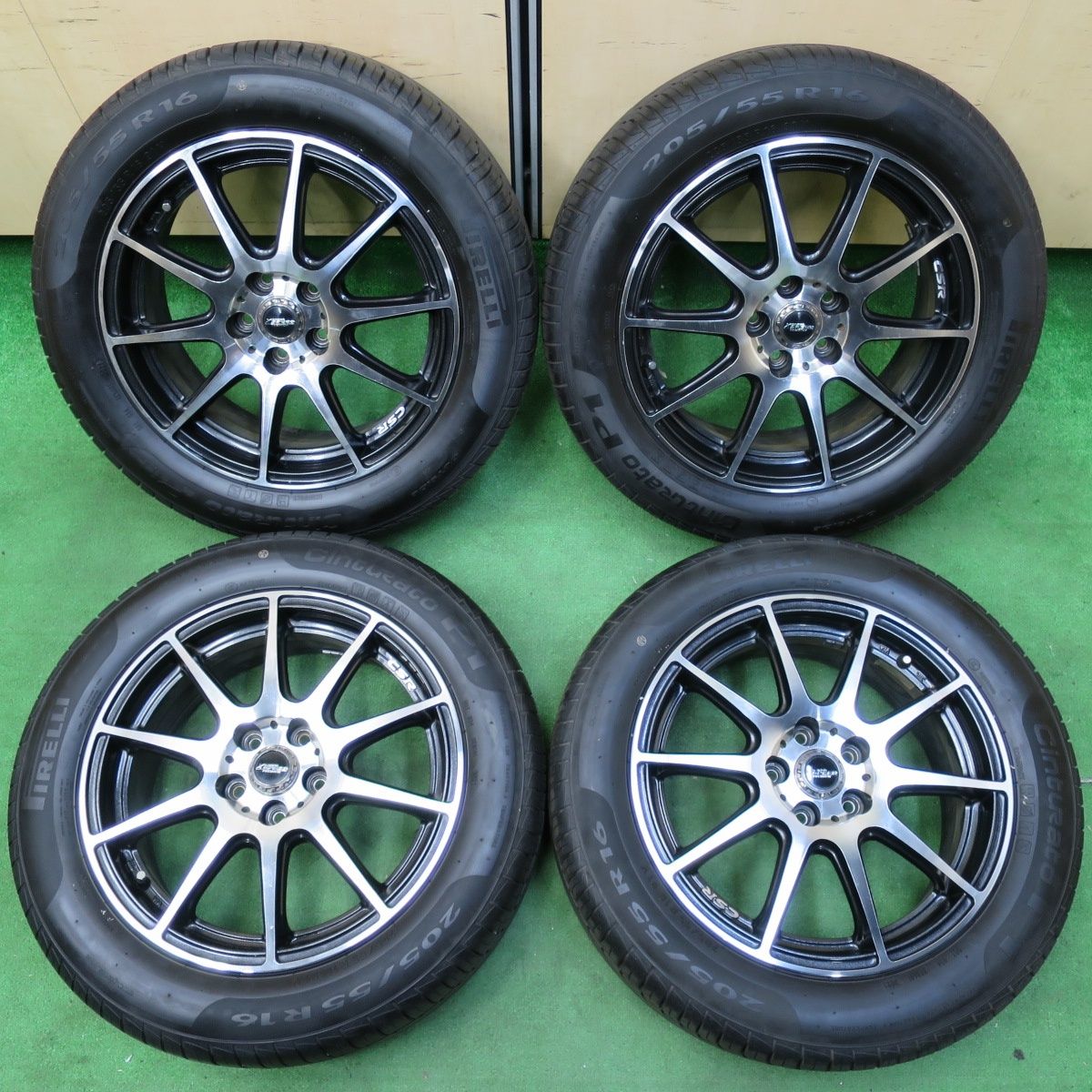 送料無料* バリ溝！21年！9.5分☆インプレッサ 等 205/55R16 ピレリ 