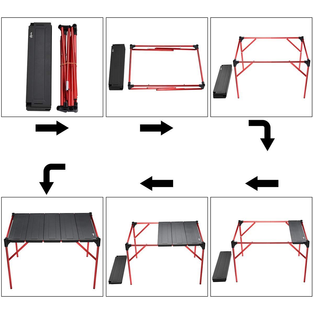 Tentock アウトドア テーブル ロールテーブル キャンプ用品 キッチン テーブル 軽量 折りたたみ コンパクト アウトドアてーぶる  耐荷重30kg 折り畳み アルミてーぶる 無限拡大可能 (テーブル本体+ランタンハンガー+ハンガー) - メルカリ