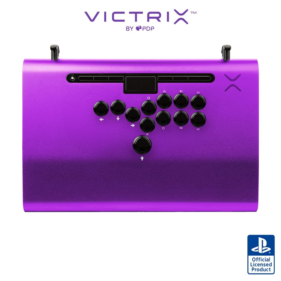 Victrix レバーレス アケコン Victrix by PDP Pro FS-12 Arcade Fight Stick for PlayStation 5 - Purple, ビクトリクス レバーレス アーケードファ [パープル] [Pro FS-12]