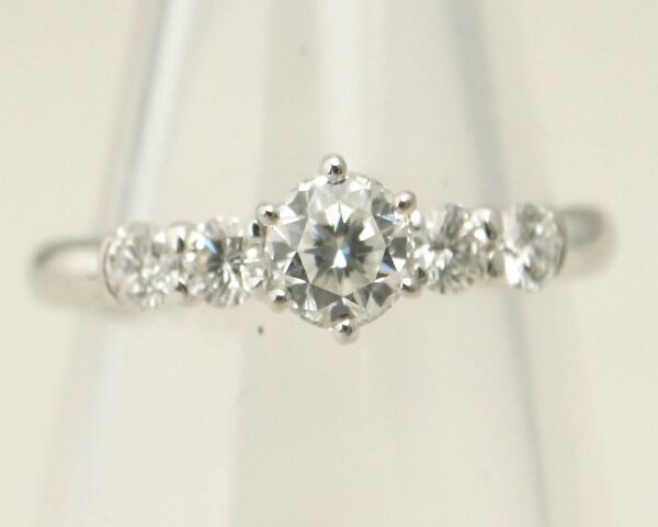 D&D144プラチナ ダイヤモンド リング D&D144 ダイヤモンドリング 指輪 9号 0.31ct 0.22ct Pt900