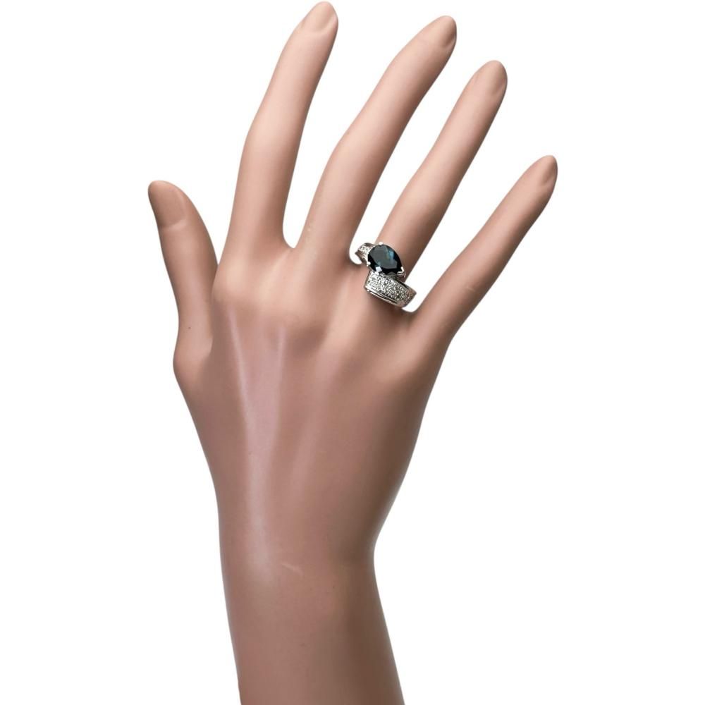 12号 インディゴライトトルマリン 2.38ct ダイヤモンド 0.22ct リング 