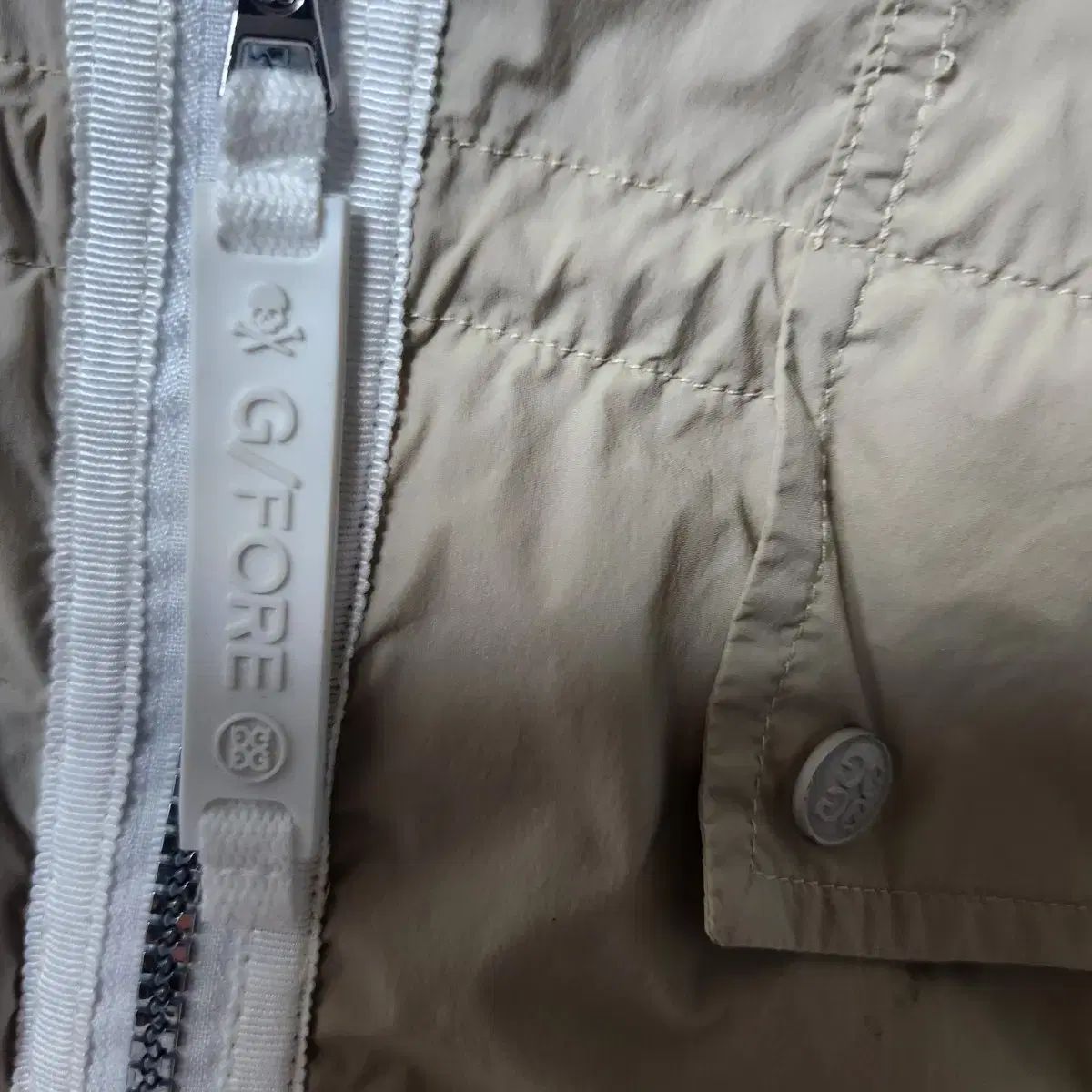 G FORE ジーフォア フード ウィンドブレーカー ジャケット ベージュ M LLC-HASEGAWATOSO_COM