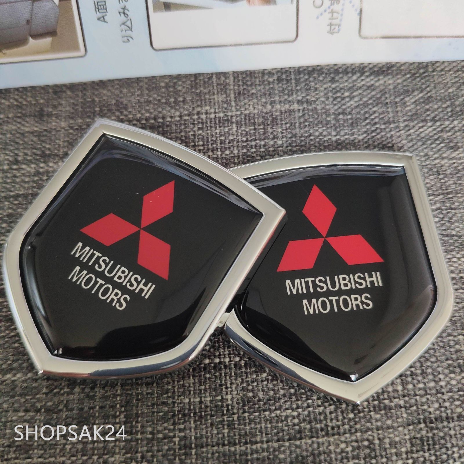 新品 ！高品質！三菱 Mitsubishi ロゴ エンブレムバッジ ステッカー 2 