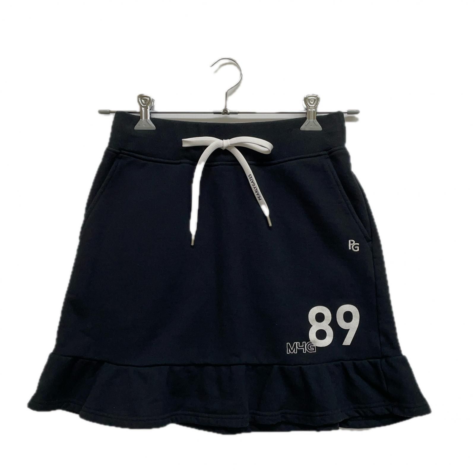 PEARLY GATES 黒 スカート ウエストゴム スカート PEARLY GATES