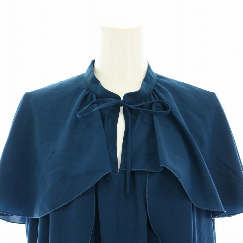 エンフォルド　ケープスリーブドレス 25SS】ENFOLD エンフォルド / CAPE DRESS / ケープドレス