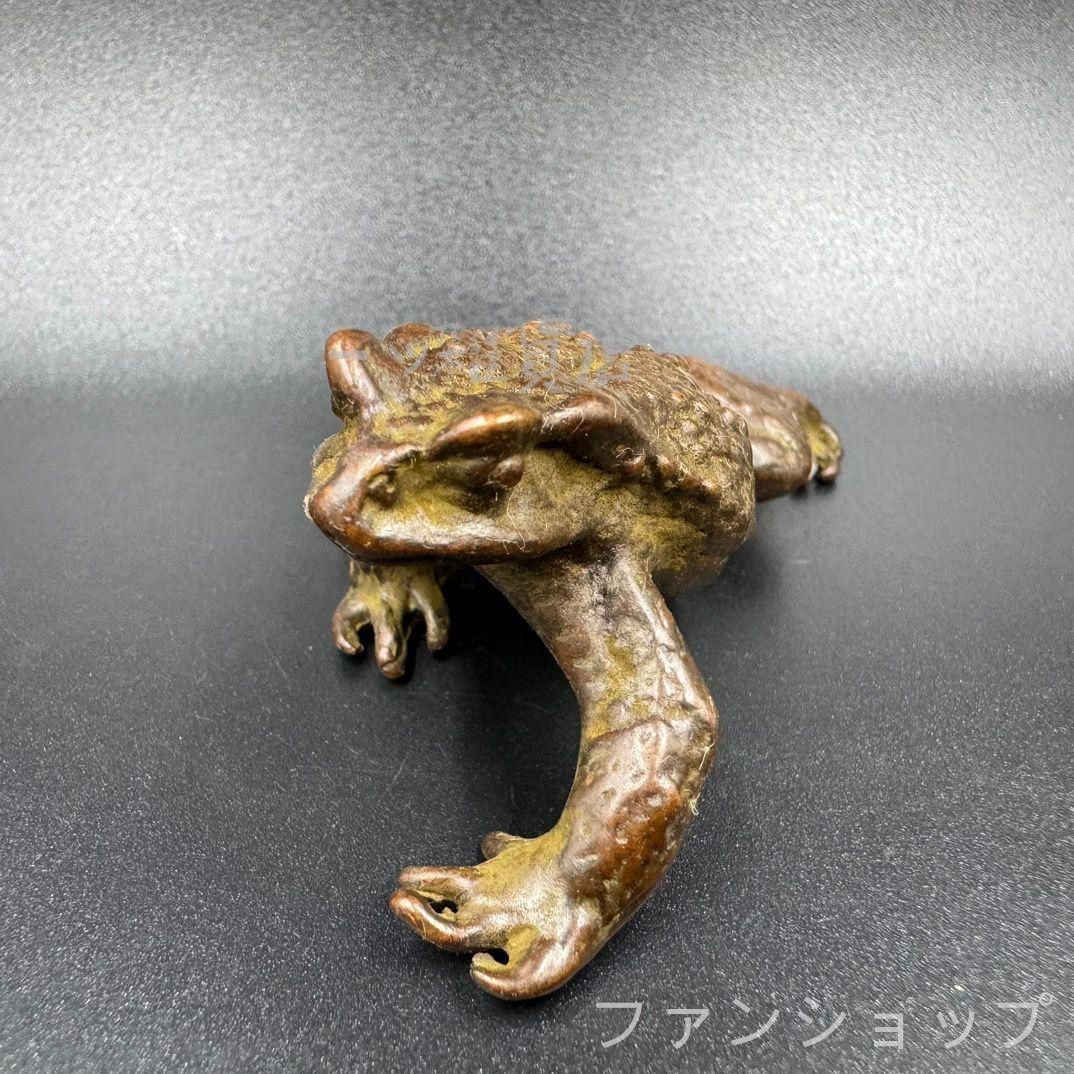 銅細工 カエル エル香挿 茶寵 香道具 装飾品 工芸品 美術品 置物 新しい未使用 銅 細工 茶道具 香道具 蓋置 置物 ヒキガエル 銅製