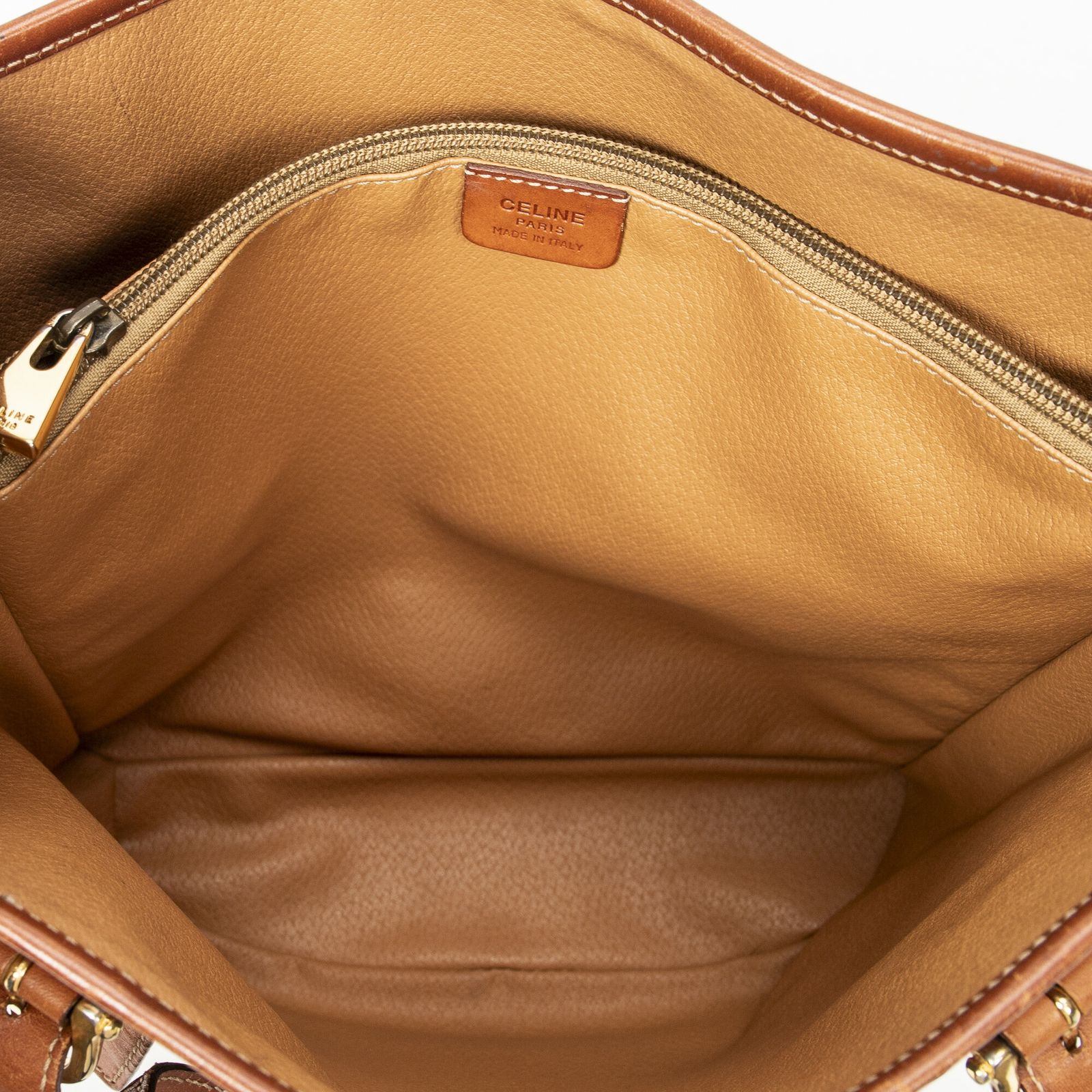 CELINE セリーヌバケツ型トートバッグ茶色マカダムPVCキャンバスAB