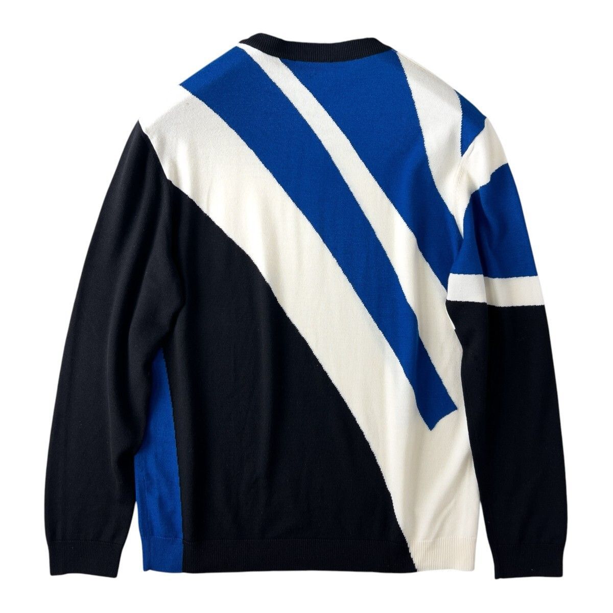 未使用級 dunhill ダンヒル Merino Deco Graphic Crew 薄手 ウール 