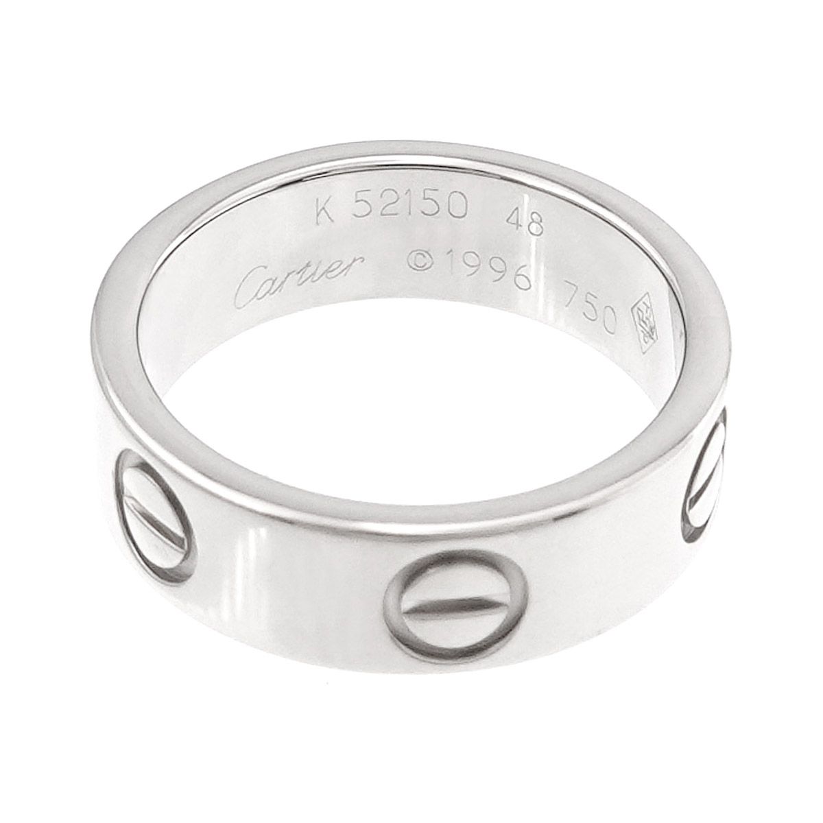 カルティエ Cartier ラブ #48 リング K18 WG ホワイトゴールド 750  
