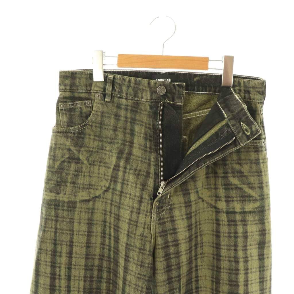 エゴンラボ EGONLAB 25SS BAGGY DENIM PANT TARTAN DENIM デニムパンツ  