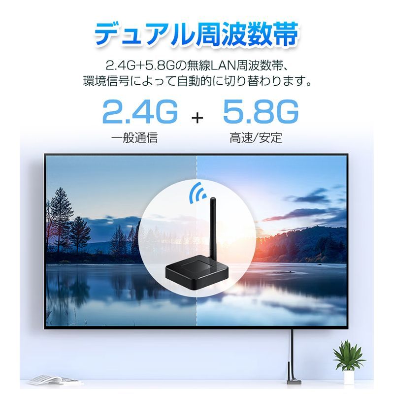 ミラーリング ミラーキャスト ワイヤレ受信機 HDMI ドングルレシーバー 接続簡単 モード切替え ワイヤレスミラーリング  2.4G+5.8G無線LAN ダブル周波数帯 1080P対応 高画質伝送 大画面 スマホの画面をテレビに映す テレビの機能拡張 - メルカリ