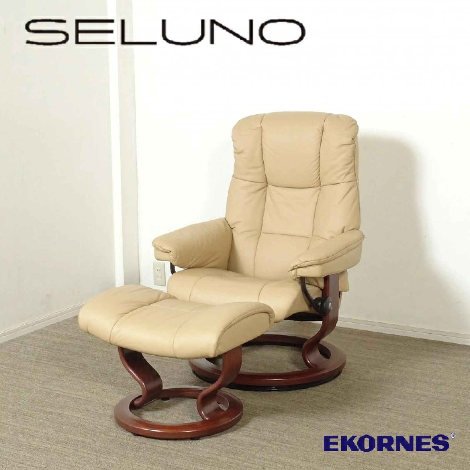 ◾︎SELUNO◾︎ 展示 EKORNES エコーネス Stressless | ストレスレス メイフェア S リクライニングチェア | 本革 34万 v665