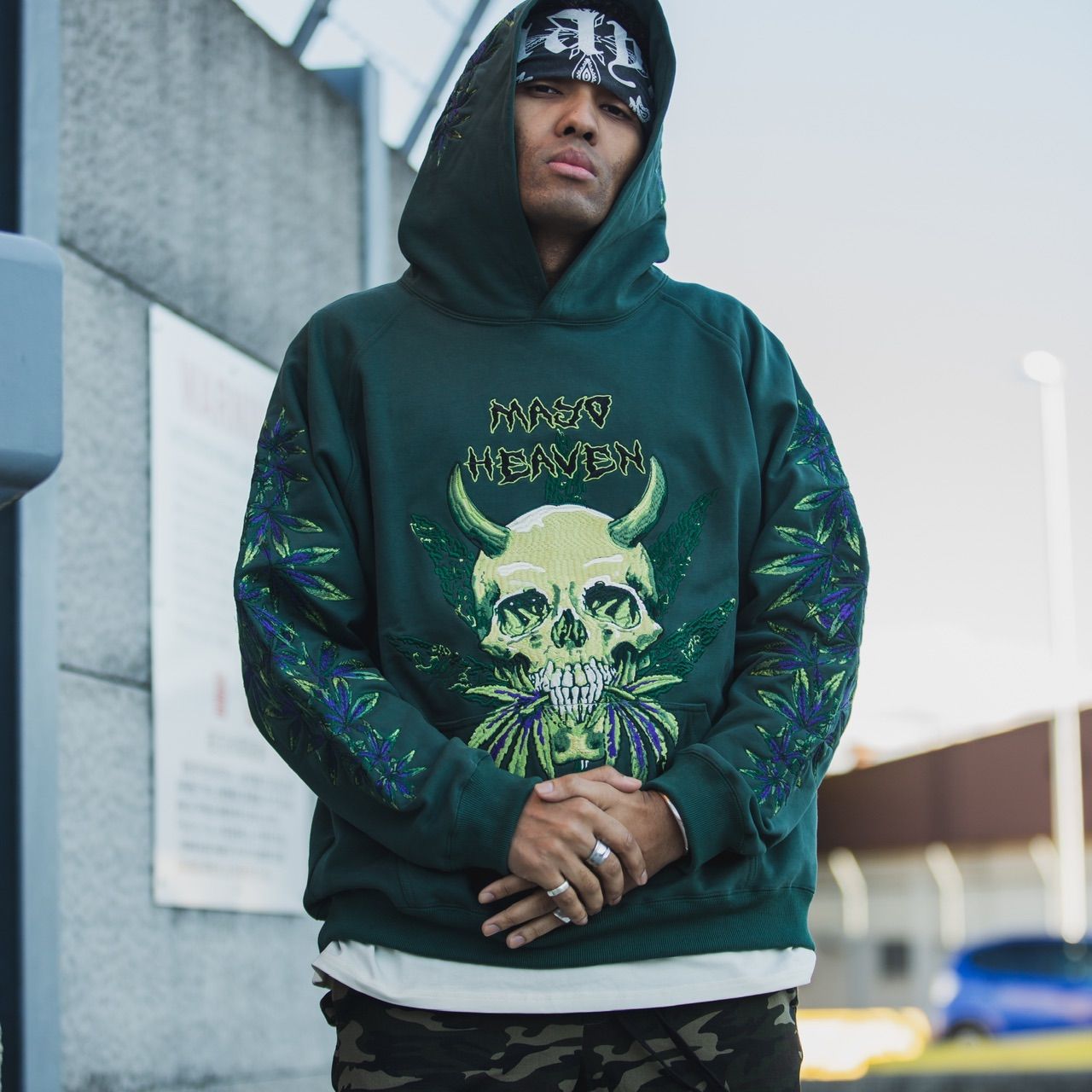 MAYO Devil Skull Embroidery Hoodie メイヨー パーカー フーディ プル 