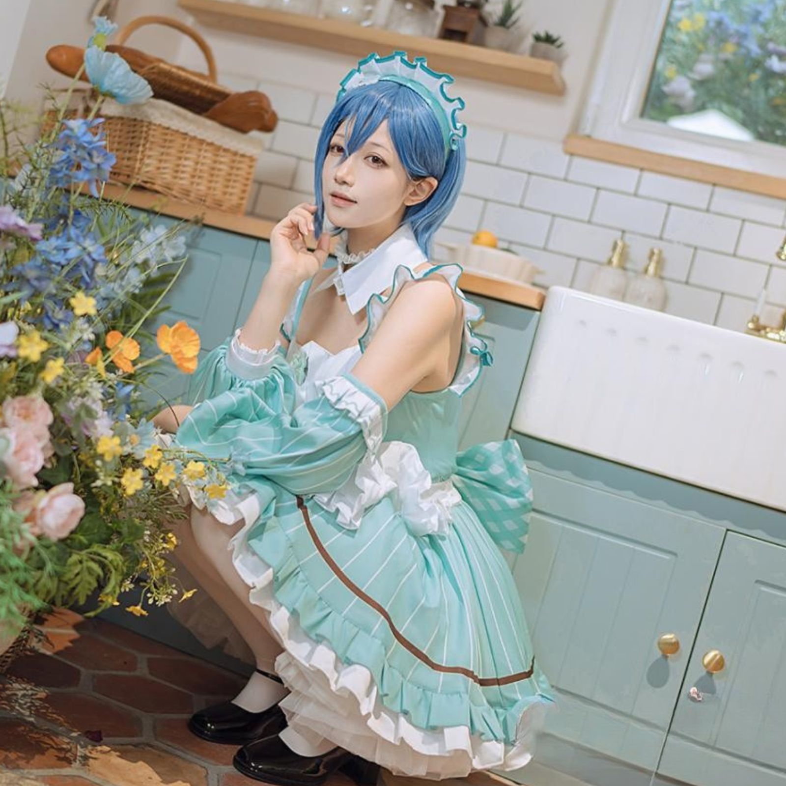 ラブライブ!スーパースター!! AiScReam 若菜四季 コスプレ メイド