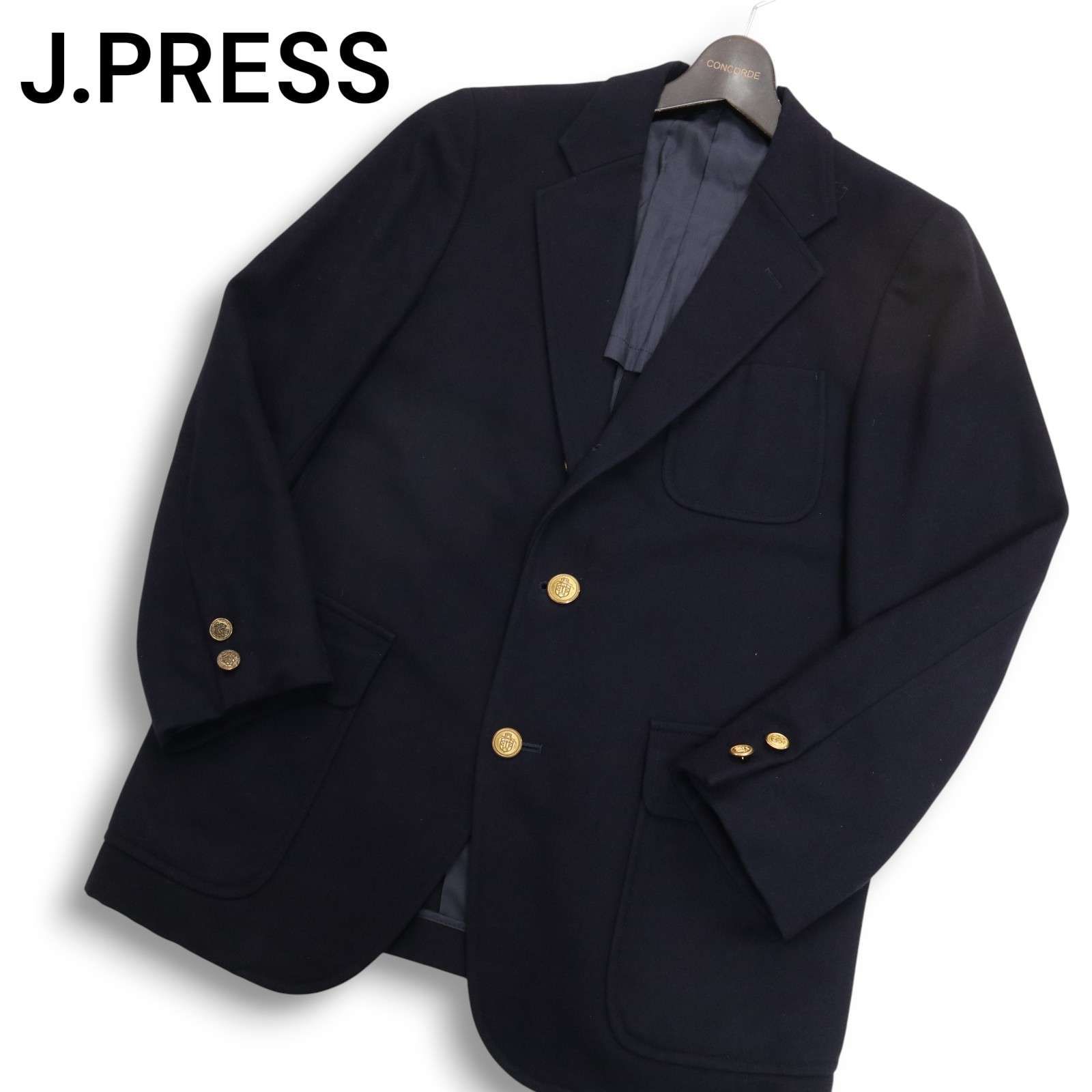 J.PRESS ジェイプレス 秋冬 刻印 金ボタン★ ウール ジャケット 濃紺 J.PRESS ジェイプレス 秋冬 刻印 金ボタン☆ ウール ブレザー