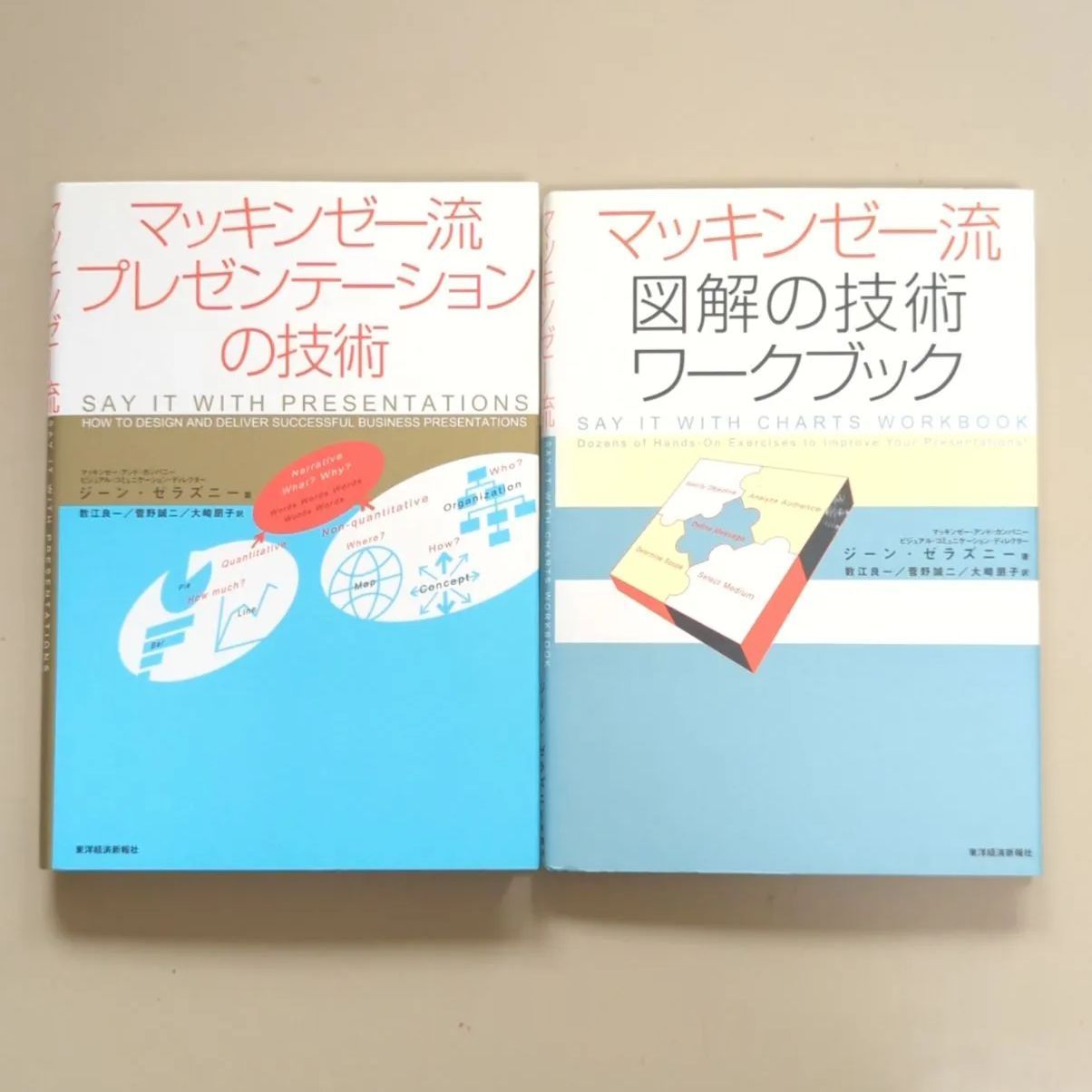 B11「マッキンゼー流プレゼンテーションの技術」 菅野 誠二 / Gene Zelazny / 数江 良一 / 大崎 朋子 「マッキンゼー流 図解の技術  ワークブック」 菅野 誠二 / 数江 良一 / ジーン・ゼラズニー - メルカリ