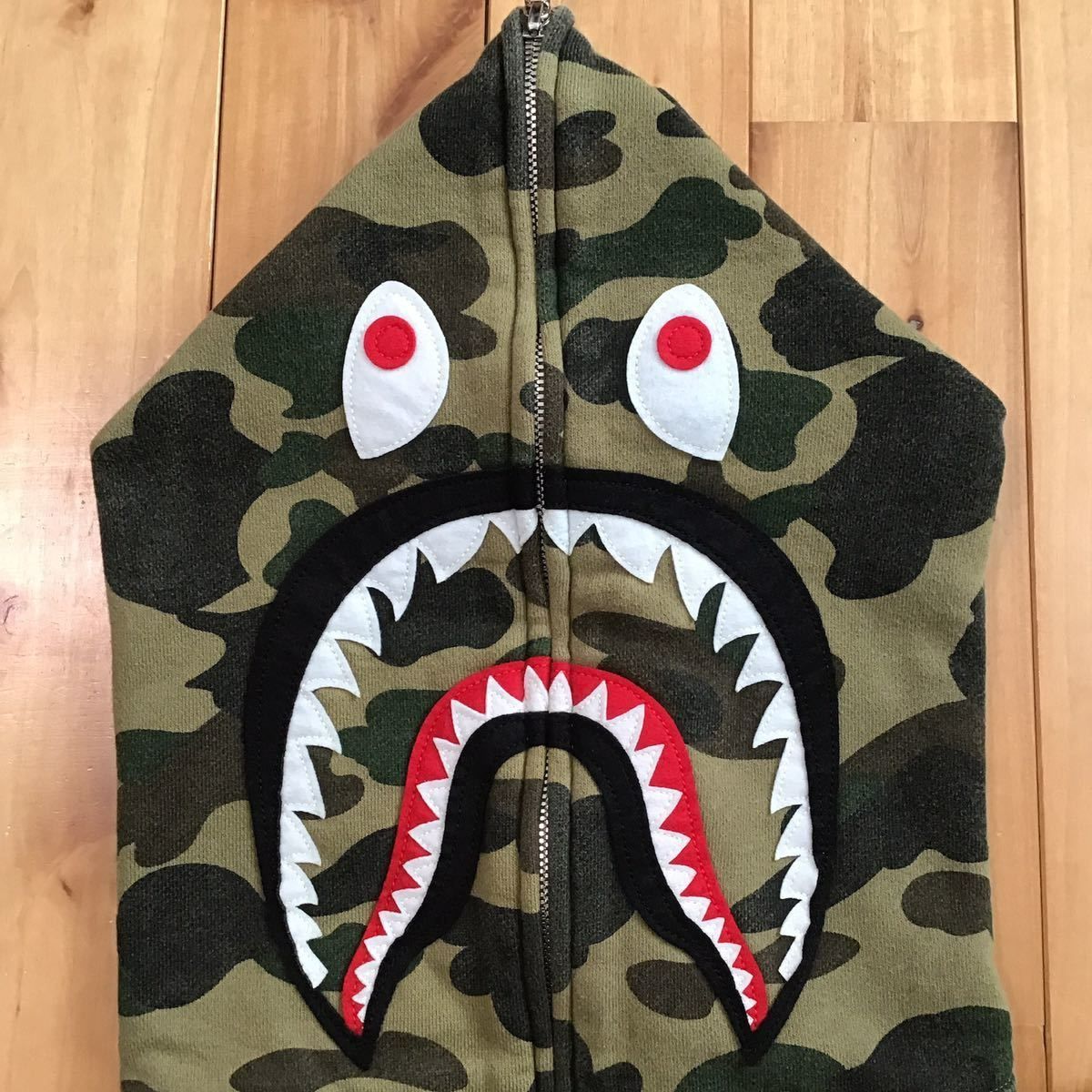 ☆初期☆ フランケンタグ 1st camo green シャーク パーカー Lサイズ