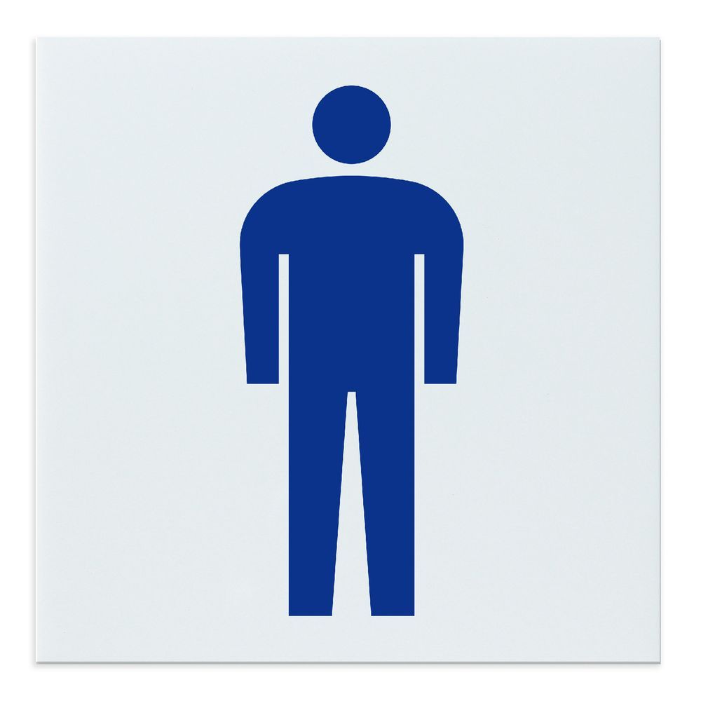 （まとめ買い）アーテック アクリル室名札 男子トイレ 200×200×5mm 92119 【×3セット】