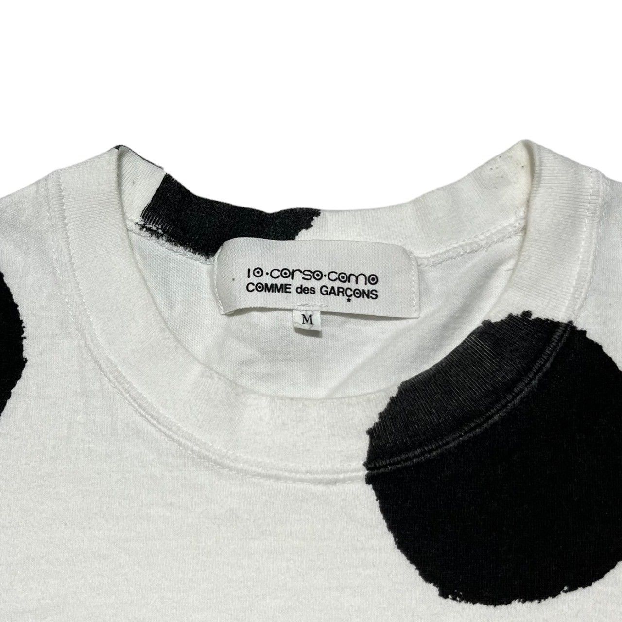 COMME des GARCONS×10 corso como(コムデギャルソン×ディエチコルソコモ) 05SS logo dot t-shirt  コラボ ロゴ ドット Tシャツ SO-T902 M ホワイト 半袖 AD2004 - メルカリ